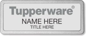 (image for) Tupperware Gray Text - Silver Pebbled Frame Prestige Badge