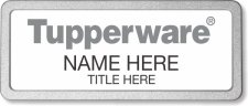 (image for) Tupperware Gray Text - White Pebbled Frame Prestige Badge