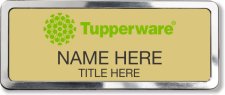 (image for) Tupperware Green Logo Gold Polished Frame Prestige Badge