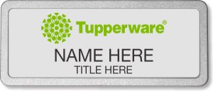 (image for) Tupperware Green Logo Silver Pebbled Frame Prestige Badge