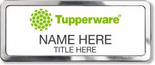 (image for) Tupperware Green Logo White Polished Frame Prestige Badge