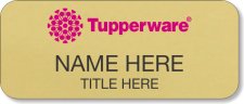 (image for) Tupperware Pink Logo Gold Name Badge