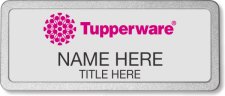 (image for) Tupperware Pink Logo Silver Pebbled Frame Prestige Badge