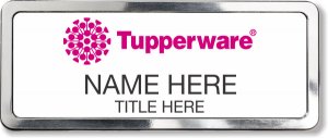 (image for) Tupperware Pink Logo White Polished Frame Prestige Badge