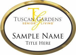 (image for) Tuscan Gardens Oval Executive Gold Other badge