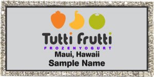 (image for) Tutti Frutti Bling Silver badge