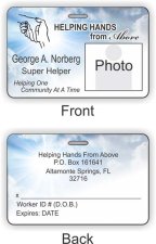 (image for) HELPING HANDS from ABOVE Photo ID - Horizontal badge