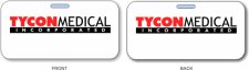 (image for) Tycon Medical Systems White Logo Only Badge w/ Clipstrap Hole (Double Sided)
