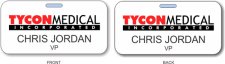 (image for) Tycon Medical Systems White Badge (Double Sided)
