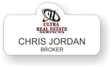 (image for) Ultra Real Estate Services White Shaped Badge