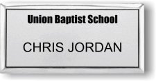 (image for) Union Baptist School Silver Executive Badge Name Only