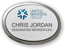 (image for) United Brokers Group Silver Oval Executive Badge