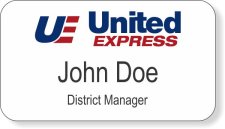 (image for) United Express White Name Badge