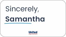 (image for) United Supermarkets Sincerely White Name Badge