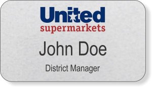 (image for) United Supermarkets Silver Name Badge