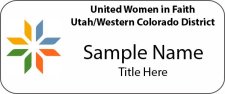 (image for) United Women in Faith Utah / Western Colorado District - Standard White Badge