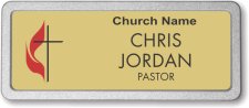 (image for) United Methodist Church Gold Prestige Pebbled Badge