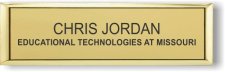 (image for) University of Missouri Small Gold Executive Name Badge