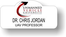 (image for) Unmanned Vehicle University Silver Shaped Badge
