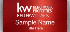 (image for) Keller Williams Benchmark Properties Large Silver Meridian Red Badge