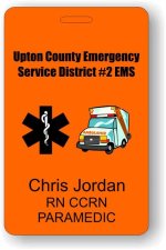 (image for) Upton County Emergency Service District Orange ID Badge