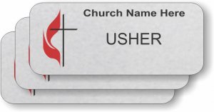 (image for) The United Methodist Church Silver Badge Usher Bundle (10 Badges)