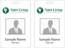 (image for) Valet Living Photo ID Vertical Double Sided badge