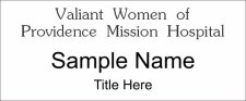 (image for) Mission Hospital Foundation (Valiant Women) Standard White Square Corner Badge