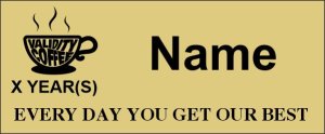 (image for) Validity Coffee Standard Gold Name Badge - Years of Service