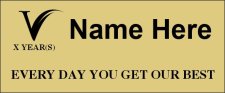 (image for) Validity Corp. Standard Gold Name Badge - Years of Service