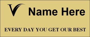 (image for) Validity Corp. Standard Gold Name Badge