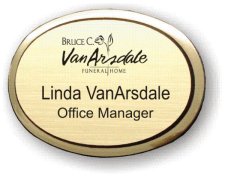 (image for) VanArsdale Funeral Home Gold Executive Oval