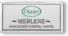 (image for) Vancouver Funeral Chapel Executive Silver Badge - Logo Top