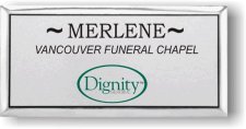 (image for) Vancouver Funeral Chapel Executive Silver Badge - Logo Bottom