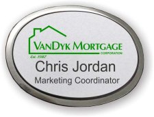 (image for) VanDyk Mortgage Silver Oval Executive Badge (With Title)