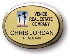 (image for) Venice Real Estate Company Executive Gold Oval Badge