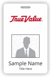 (image for) True Value Vertical Photo ID Badge