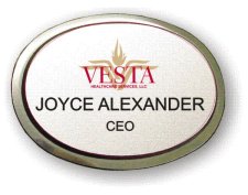 (image for) Vesta Healthcare Services Oval Silver Executive Badge