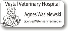 (image for) Vestal Veterinary Hospital White Badge