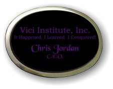 (image for) Vici Institute Black Badge with Silver Oval Frame