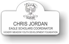 (image for) Vickery Meadows Youth Development Foundation Shaped White Badge
