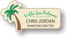 (image for) Villa Las Palmas Shaped Cream Badge