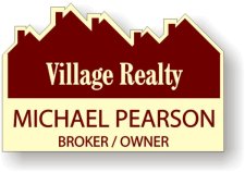 (image for) Village Realty Shaped Ivory Badge