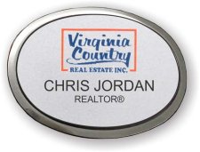 (image for) Virginia Country Real Estate Executive Oval Silver Badge