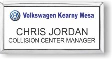 (image for) Volkswagen Kearny Mesa Executive White Silver Framed Badge