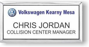 (image for) Volkswagen Kearny Mesa Executive White Silver Framed Badge