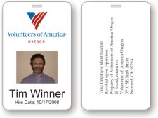 (image for) Volunteers of America Double Sided Photo ID Badge