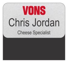 (image for) Vons Silver Pocket Name Badge