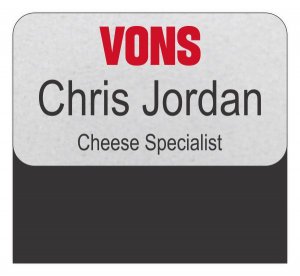 (image for) Vons Silver Pocket Name Badge