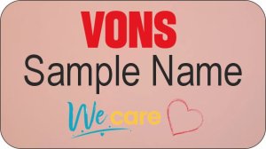 (image for) Vons We Care Rose Gold Name Badge